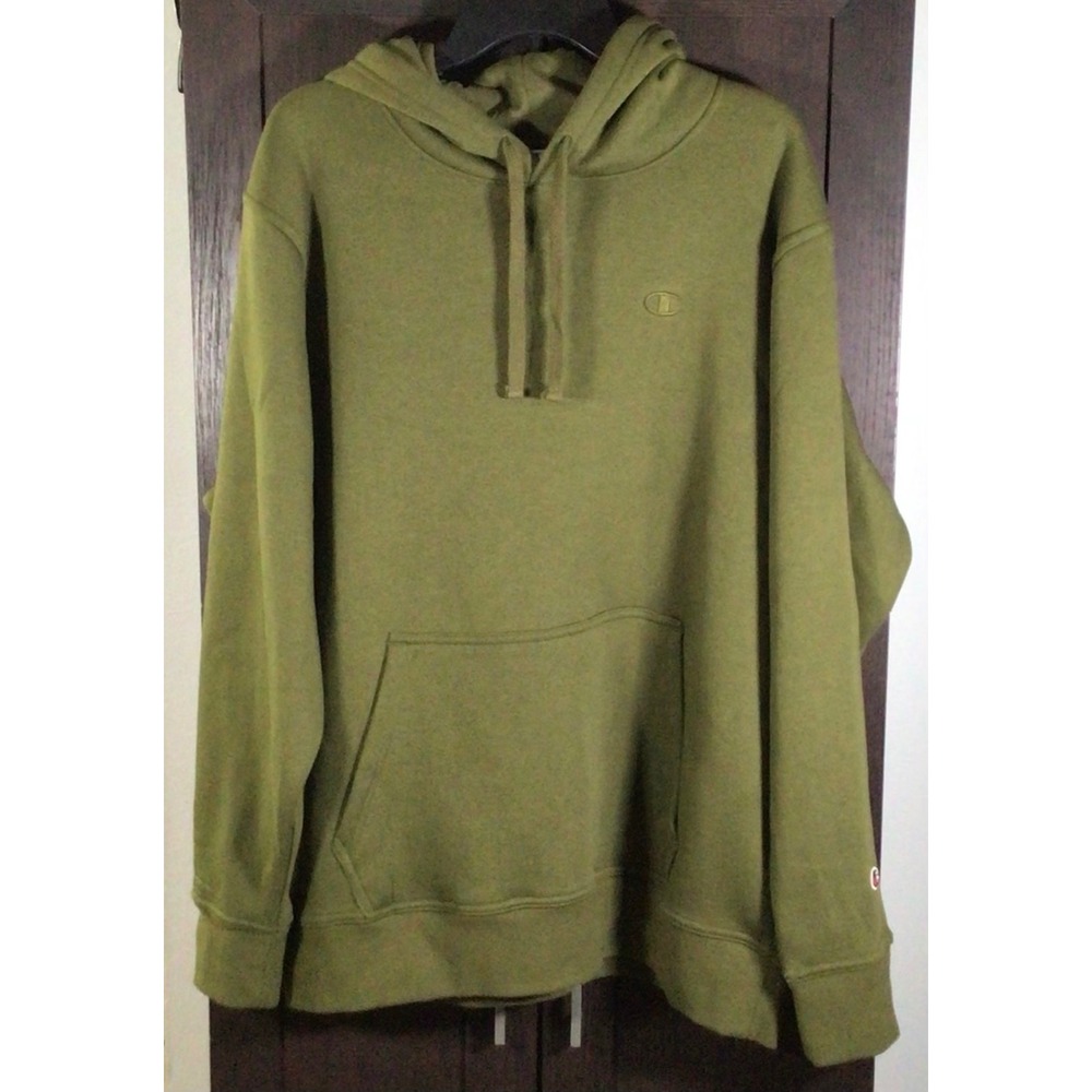 Champion Mens Powerblend Fleece Hoodie Olive Green XL Sweatshirt NWT